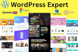 do wordpress website, wordpress landing pages and wordpress ecommerce website