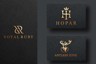 create modern minimalist and luxury logo design