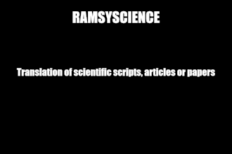 translate scientific scripts, articles or papers
