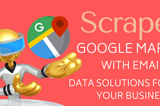 scrape google maps data for business lead with emails