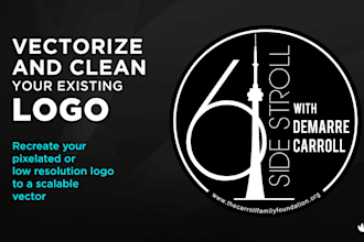 upgrade your low res logo into high quality vector