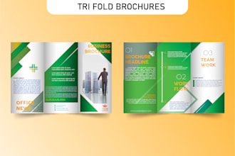 design creative tri and bi fold brochures