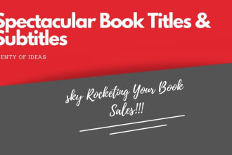 craft book titles, subtitles and exceptional blurbs