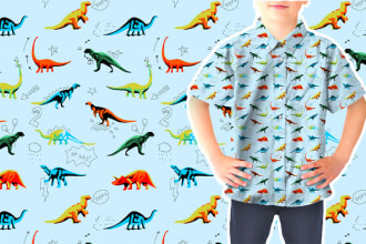 design hand drawn seamless pattern for kids