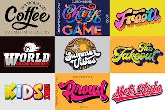 design font logo, custom text retro script, hand drawn, lettering, urban styles