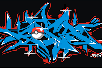 design your name and your logo with my graffiti style