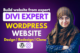 design divi wordpress website or divi theme customization