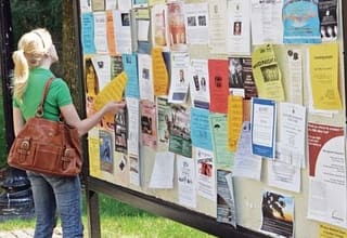 hang 50 flyers at Columbia University
