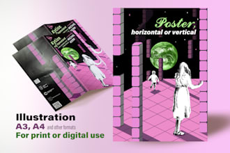 create a custom illustrated poster