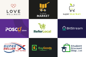 design ecommerce, online shop, website, flat,  minimalist logo within 24 hours
