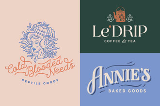 create an organic hand drawn logo