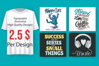 create trendy tshirt and mug designs for you in bulk