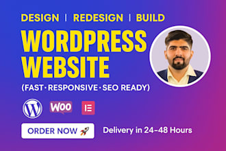design, redesign, and customize a professional wordpress website