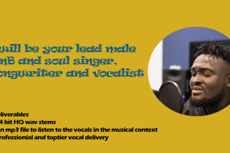 be your male rnb and soulful singer, songwriter, vocalist