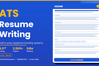 write an ats optimized resume and CV that gets you hired