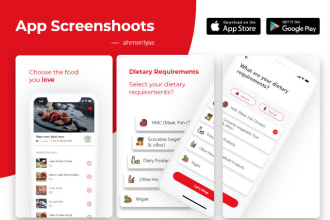design screenshots mockup for app store or play store