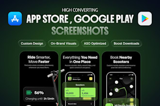 design high converting app store and google play screenshots