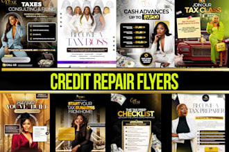 design unique credit repair flyers and instagram post