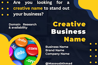 create creative business name, company name, and slogans