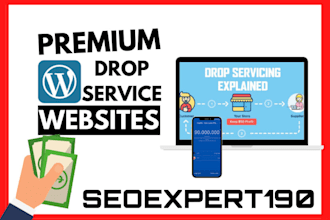 create drop service or dropservicing wordpress website