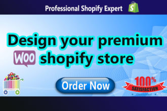 design online shopify  dropshipping store or single product website