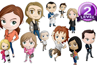 create chibi cartoon 100 percent satisfaction rate