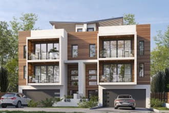 create 3d design and exterior rendering of architecture