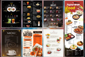 do restaurant menu design, food menu or digital menu