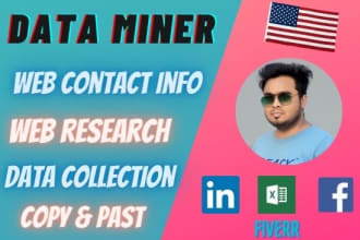 do data miner,web data collection and minnig 24 hr