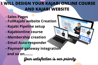 design your kajabi online course and kajabi website