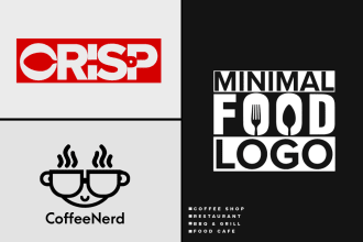 do minimalist coffee shops, juice, food, bar and restaurant logo design
