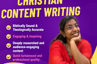 craft inspiring 400 word articles for christian blogs and websites