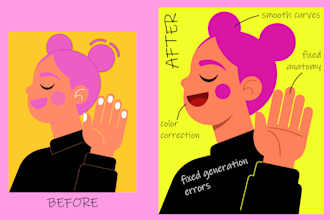 manually fix and convert your ai art to clean vector