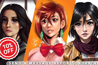 draw characters in cartoon or anime style