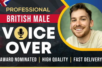 be your british male voice over, professional english voice actor narrator