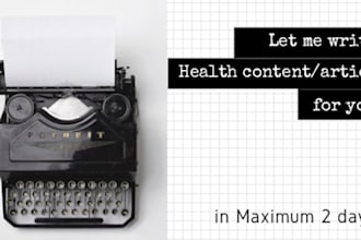 write article, blog on nutrition, health and fitness