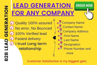 do verified b2b leads generation for any company