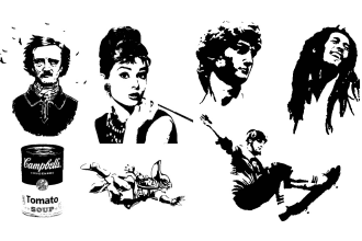 create your image a clear stencil or silhouette