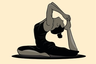drawing yoga poses illustration