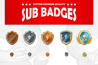 create custom sub badges for twitch or youtube