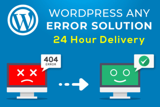 fix any errors issues wordpress or problems