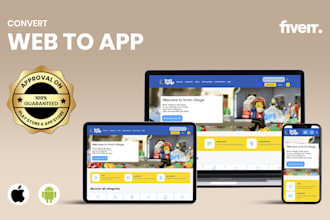 convert website to app, android app and ios app