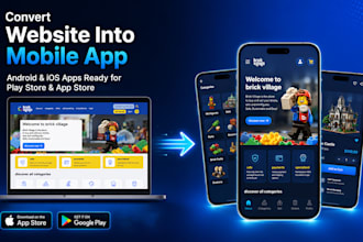 convert website to android and ios mobile app