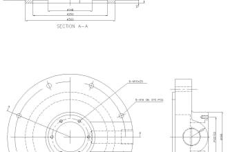technical parts drawn to perfection, crafted technical drawing