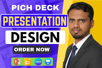 design powerpoint presentation with infographics, animation