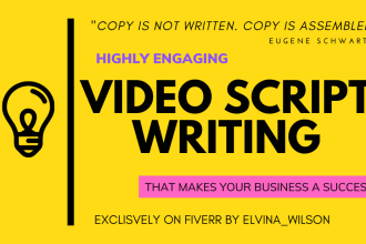 do sales script writing video script copywriting