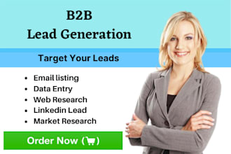 do b2b lead generation, data entry and email list building