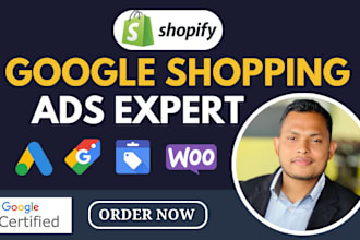setup and manage google shopping ads for shopify ecommerce,optimize shopping ads