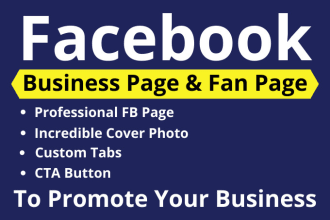 create and design facebook business page and shop