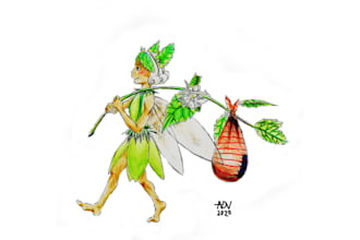 make a pretty color pencil drawing for you